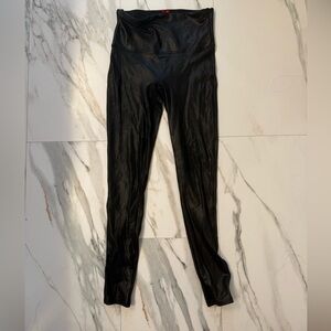 Spanx Faux Leather Black High-Waisted Leggings